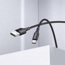 Кабель USB 2.0 Am - Type-C 1.0m (BX54 Ultra bright, 3A, black) Borofone