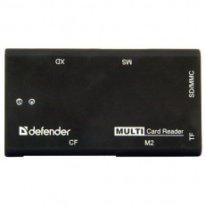 Карт-ридер DEFENDER SUPERIOR SLIM (microSD, SDHC, M2, MS, CF, XD, MS Duo, RS-MMC) black