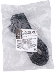 Кабель-разветвитель 3.5 Jack (m) - 2x 3.5 Jack (f) (CCA-415-5M-N, 5m, black) Cablexpert