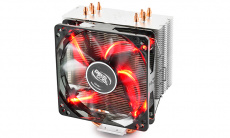 Вентилятор DEEPCOOL GAMMAXX 400 RED (1150/1151/1155/1156/1366/2011/2011v3/AM2/AM3/AM4/FM1/FM2, 120mm, Al, Hydro, 900-1500rpm, 18-30dBa, 4 тепловые трубки, DTH, 4pin, red LED, 130W) RTL