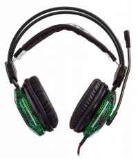 Наушники Oklick TOXIC HS-L500G (полноразмерные закрытые, с микрофоном, регулятор, игровые, 2.2m, black-red)