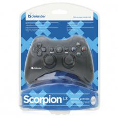 Геймпад Defender SCORPION L3 (USB, беспроводной, 7m, вибрация, black)