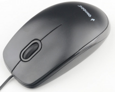 Мышь Gembird MOP-200 (USB, optical, 1000dpi, бесшумный клик, 1.8m, black)