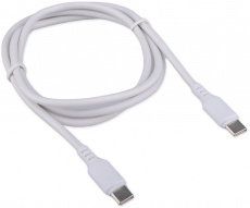 Кабель USB 2.0 Type-C - Type-C 1.0m (CC-USB2-CMCM-100-1M-W, медь, 5A, 100W, быстрая зарядка, QC3.0, PD, white) Cablexpert