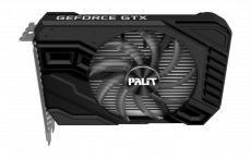 Видеокарта Palit GF GTX1650 SUPER STORMX OC 4Gb (128bit, GDDR6, DVI+HDMI+DP) RTL