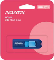 Флеш накопитель USB 3.2 32Gb ADATA UC300 (ACHO-UC300-32G-RNB/BU, OTG Type-C, 100MB/s, blue)