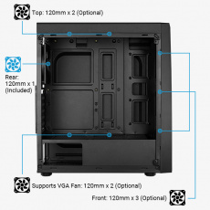 Корпус AeroCool Bolt-A-BK-v1 (без БП, ATX, USB 3.0, black)