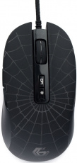 Мышь Gembird MG-560 (USB, optical, 3200dpi, игровая, RGB подсветка, soft-touch, 1.8m, black)