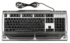 Клавиатура Oklick 980G HUMMER (USB, механическая, регулируемая подсветка, игровая, мультимедийная, металлическая, black)