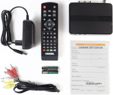 Тюнер для цифрового ТВ внешний / Медиа-проигрыватель CADENA CDT-2291SB (1080p, DVB-T2, HDMI, JPEG, MKV, USB, Time Shift, black)