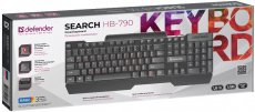 Клавиатура Defender SEARCH HB-790 (USB, Яндекс плюс, black)