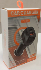 Зарядное устройство от прикуривателя YY-C05 (00009480) (12-32V - USB + USB Type-C, 5V/3А, 9V/2A, 12V/1.5A, 38W, QC3.0, PD 20W, black)