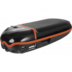 Колонки Defender SPARK M1 (6W, мобильные 1.0, аккумулятор, FM, SD/USB, MP3, дисплей, black-orange)