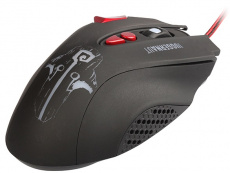 Мышь QUMO Juggernaut M84 (USB, optical, 6400dpi, игровая, подсветка, 1.5m, soft-touch, black)