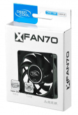 Вентилятор DEEPCOOL Xfan 70 (70x70x15mm, Hydro, 3000rpm, 30dBa, 3+4pin, black) OEM
