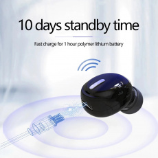 Гарнитура (моно, затычки, беспроводная, Bluetooth 5.0, с микрофоном, black)