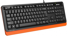 Клавиатура A4Tech Fstyler FKS10 (USB, мультимедийная, black-orange)