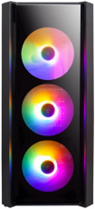 Корпус 1STPLAYER FIRE DANCING V4-G (без БП, ATX, USB3.0, rainbow LED Fan, black)