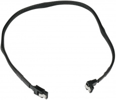 Кабель интерфейсный SATA 0.5m (CC-SATAM-DATA90-BLBR-50CM, угловой разъём, защёлки, нейлоновая оплётка, black) Cablexpert