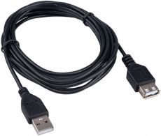 Кабель USB 2.0 Am - Af удлинительный 3.0m (GCC-USB2-AMAF-3M, black) Гарнизон