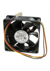 Вентилятор Gembird D7025BH-3 (MW-725M12C) (70x70x25mm, ball, 5000rpm, 42dBa, 3pin, black) OEM