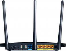 Роутер TP-LINK Archer C7 (1750Mbps, 2.4/5GHz, 4 ports, 1000Mbps, 3 внешние съёмные антенны 5dBi, 2*USB, USB Printer/FTP Server/3G/4G, black)