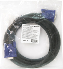 Кабель SVGA Pro 15m/15m 1.8м (BB340M-06, соединительный, 2 ферритовых фильтра, black) Defender
