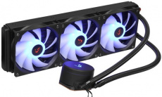 Водяное охлаждение ARDOR GAMING Frostwave 360 SC (1150/1151/1155/1156/1200/1366/1700/2011/AM4/AM5, Радиатор: Al, Водоблок: Cu, 3 вентилятора: Hydro, 120mm, 900-1800rpm, 24-36dBa, 4pin, PWM, ARGB LED, Помпа: 2500rpm, 3pin, 300W, black) RTL
