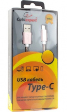 Кабель USB 2.0 Am - Type-C 1.0m (C-G-USBC02Cu-1M, серия Gold, не спутывается, gold) Cablexpert
