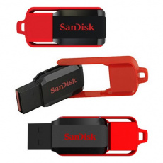 Флеш накопитель USB 2.0 8Gb SanDisk Cruzer Switch (SDCZ52-008G-B35, black-red)