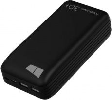 Внешний аккумулятор More Choice PB52-30 (литий-полимерный, 30000mAh, 2xUSB 5V 2.1A, вход Type-C/microUSB 5V 2A, black)