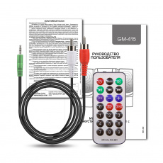 Колонки GINZZU GM-415 (50W, Bluetooth, ПДУ, FM, USB, SD, black)