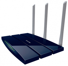 Роутер TP-LINK TL-WR1045ND (450Mbps, 2.4GHz, 4-ports, 1000Mbps, 3 съёмные антенны 5dBi, USB, USB Printer/FTP Server, black)