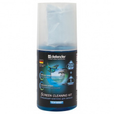 Комплект чистящий Defender (CLN30593, спрей 200ml, салфетка микрофибра, для экранов)
