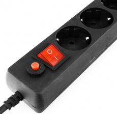 Сетевой фильтр Гарнизон (ECL-6-B-1.8, 6 розеток, 1.8 метра, 10A, black) OEM
