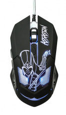 Мышь Qumo Assassin M33 (USB, optical, 3200dpi, 4 цвета подсветки, 1.65m, black)