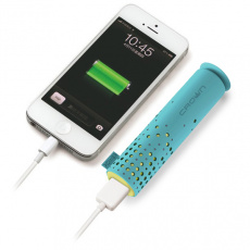 Внешний аккумулятор CROWN CMPB-6200 (литий-полимерный, 2600mAh, 1*USB - 1A, вход 1А, кабель 0.25m - microUSB, blue-yellow)