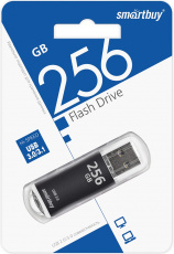 Флеш накопитель USB 3.1 256Gb Smartbuy V-Cut (SB256GBVC-K3, 75/25MB/s, black)