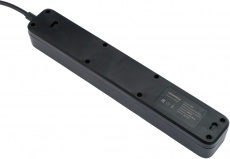 Сетевой фильтр Гарнизон 2.0 (EPS-5-B-2, 5 розеток, 2 метра, 10A, black) OEM
