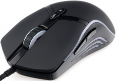 Мышь Gembird MG-810 (USB, optical, 3200dpi, RGB подсветка, игровая, 1.8m, soft-touch, black)