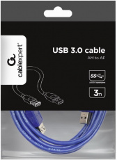 Кабель USB 3.0 Am - Af удлинительный 3.0m (CCP-USB3-AMAF-10, экранированный, blue) Cablexpert