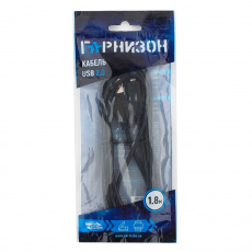 Кабель USB 2.0 Am - Bm 1.8m (GCC-USB2-AMBM-1.8M, black) Гарнизон