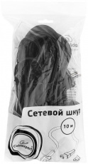 Кабель питания (PC-186-VDE-10M, сис. блок - розетка, 10.0m, 0.75мм2, 10A, black) Cablexpert
