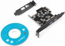 Контроллер USB3.0 Gembird (SPCR-01, PCI-E, USB 3.0 2-port, black) RTL