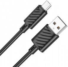 Кабель USB 2.0 Am - micro USB 1.0m (X88 Gratified, 2.4A, black) hoco