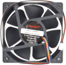 Вентилятор Gembird D12038HM-4 (120x120x38mm, hydro, 2500rpm, 44dBa, 4pin, PWM, black) OEM