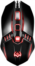Мышь Sven RX-200 (USB, optical, 1600dpi, игровая, динамическая подсветка, 1.5m, black)