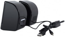 Колонки FUMIKO FOCUS (6W, USB, подсветка, black)
