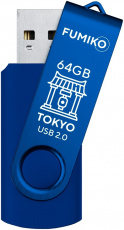 Флеш накопитель USB 2.0 64Gb FUMIKO TOKYO (FTO-10, 30MB/s, blue)