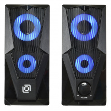 Колонки Oklick OK-127 (2x3W, USB, RGB подсветка, black)
